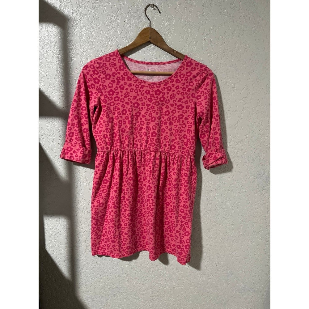 Circo Girls Long Sleeve Dress Pink Floral Cheetah Animal Print Size XL 14/16 - Picture 4 of 4